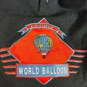 Vintage satin embroidered sweatshirt 80s/90s Albuquerque Hot Air Ballon men L